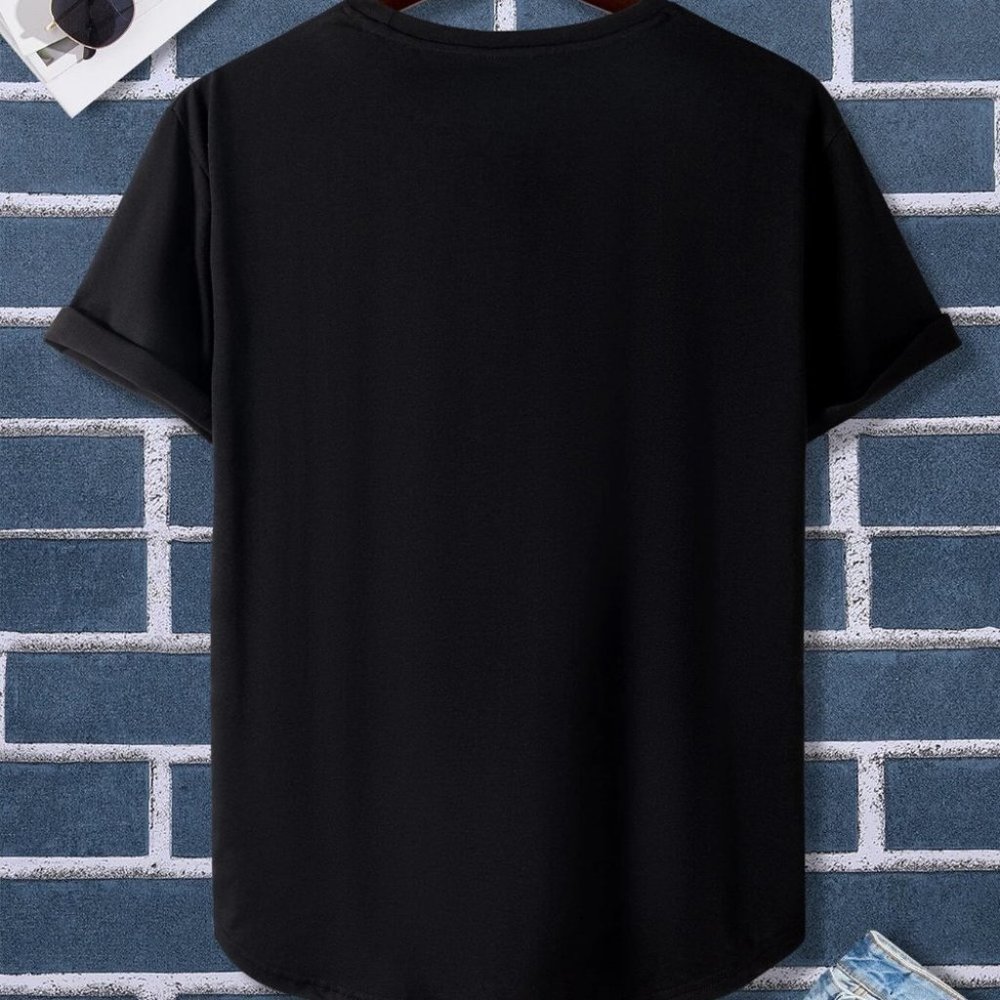 Black Casual Men's 80's Graphic Tee - Picture 2 of 4